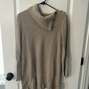 Style & Co Tan Sweater Cowl Neck size L